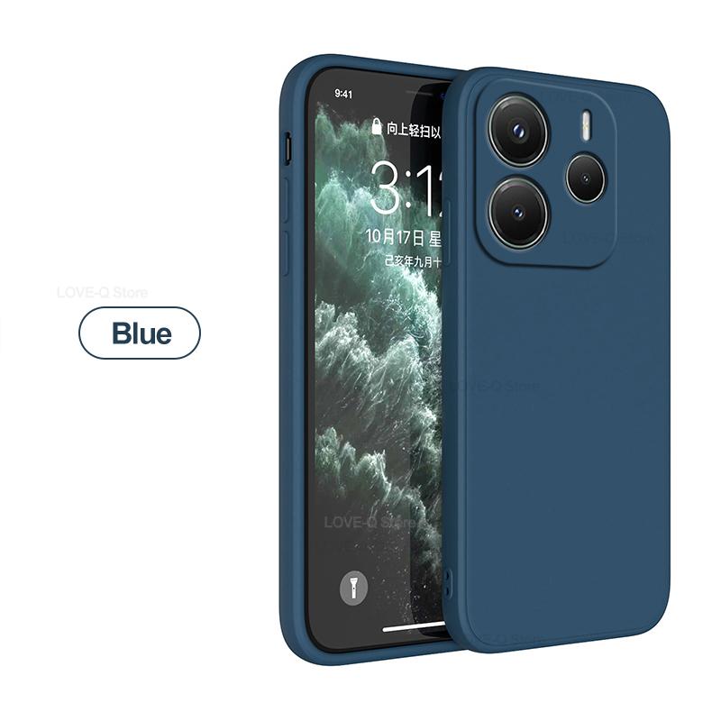 

Для Redmi Note 14 Pro Plus чехол жидкий силиконовый мягкий TPU чехол для Xiaomi Redmi Note 14 Note14Pro Plus Note14 Pro 4G 5G чехол для телефона Redmi Note 14 5G синий