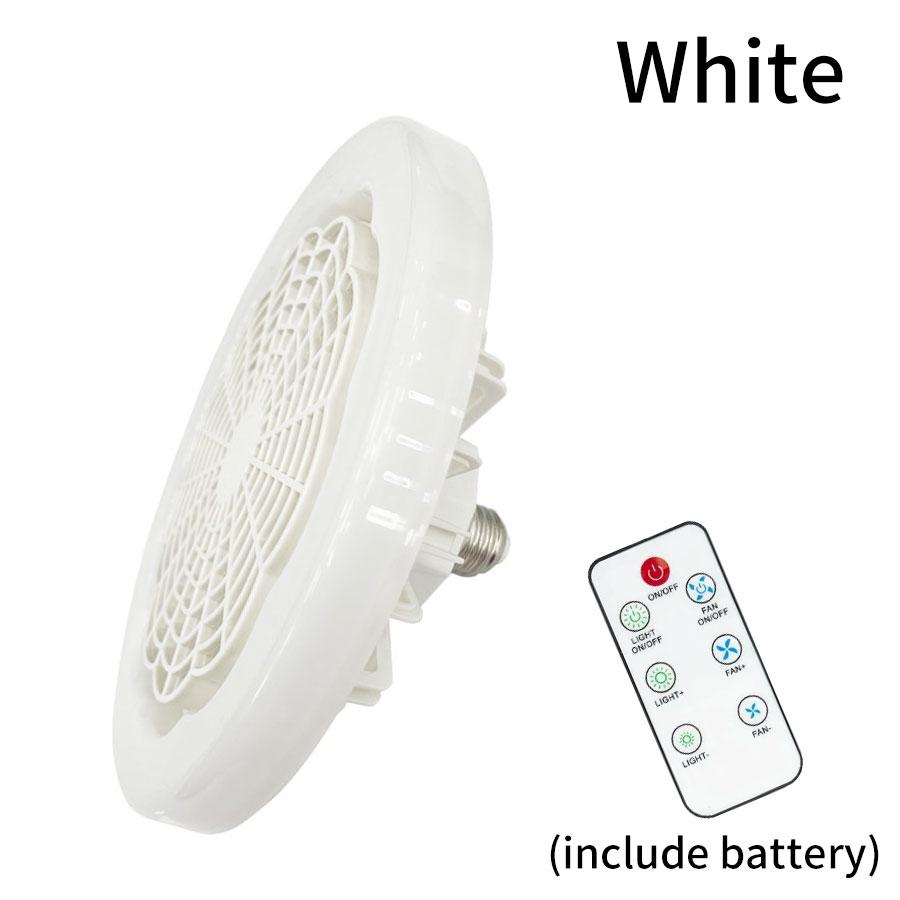 2-in-1 Ceiling LED Fan Light Detachable E27 Lamp Base 85-265V 30W Dimmable LED Lamp Remote Control 3-Speed Fan Indoor Lighting