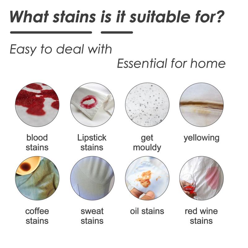 Laundry Effervescent Tablets with Bio Enzyme Dissolves Yellow and Coffee Stains Suitable for Home Clothing Stain Removal