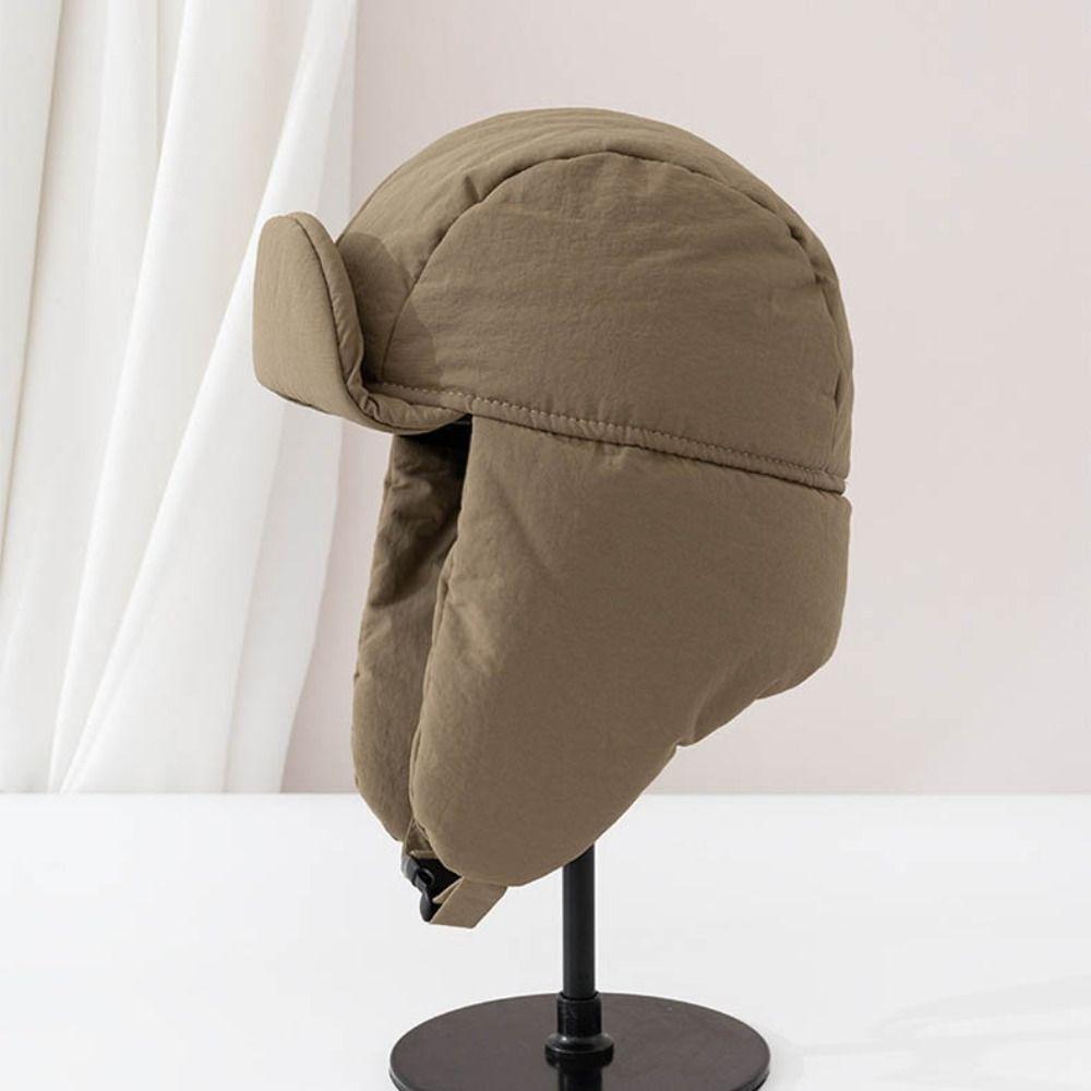 Eiderdown Bomber Hat Cycling Ushanka Fur Hat Outdoors Winter Cap for Men Women