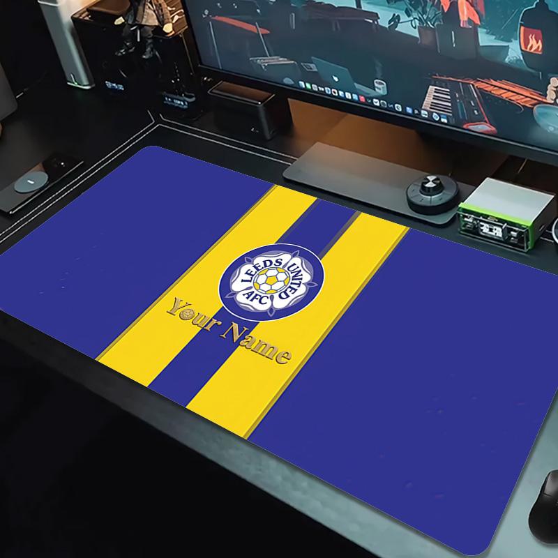 Leeds F Custom Name Large Size Mouse Pad Large Gaming Table Cushion Non-slip Laptop Tablet Big Mousepad XXL Mat Mini PC Playmat With Lock edge
