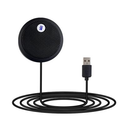 Fyvadio B Computer Microphone, USB Conference Microphone with LED Indicator and Mute Button, Omnidirectional Condenser PC Microphone for Video