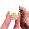 Dopamine Hydrangea Flower Ring for Women - Sweet Vacation Style, Fresh & Dazzling Beaded Design