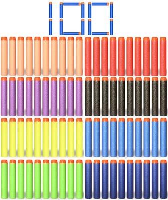 100Pcs 7.2cm EVA Soft Bullets for Hollow Hole Head Refill Darts Outdoor Toy Boys Guns for Series Blasters Children Gifts