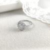Sunflower Moissanite Ring In S925 Sterling Silver - One Carat Zircon, High-End Women's Jewelry