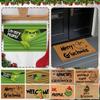 Xmas Welcome Christmas Mat Non-Slip And Washable  Doormat Decoration Door Mat Entrance Rugs