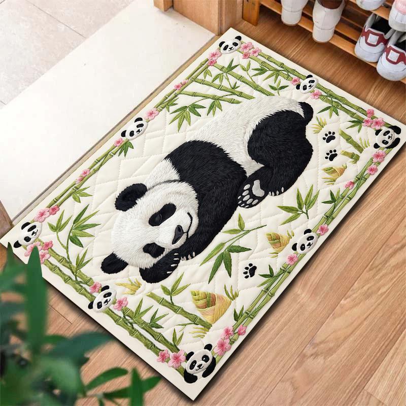 Fabric Animal Sleeping Panda Carpet Rug for Living Room Bedroom Home Sofa Decoration,Kids Play Non-slip Floor Mat