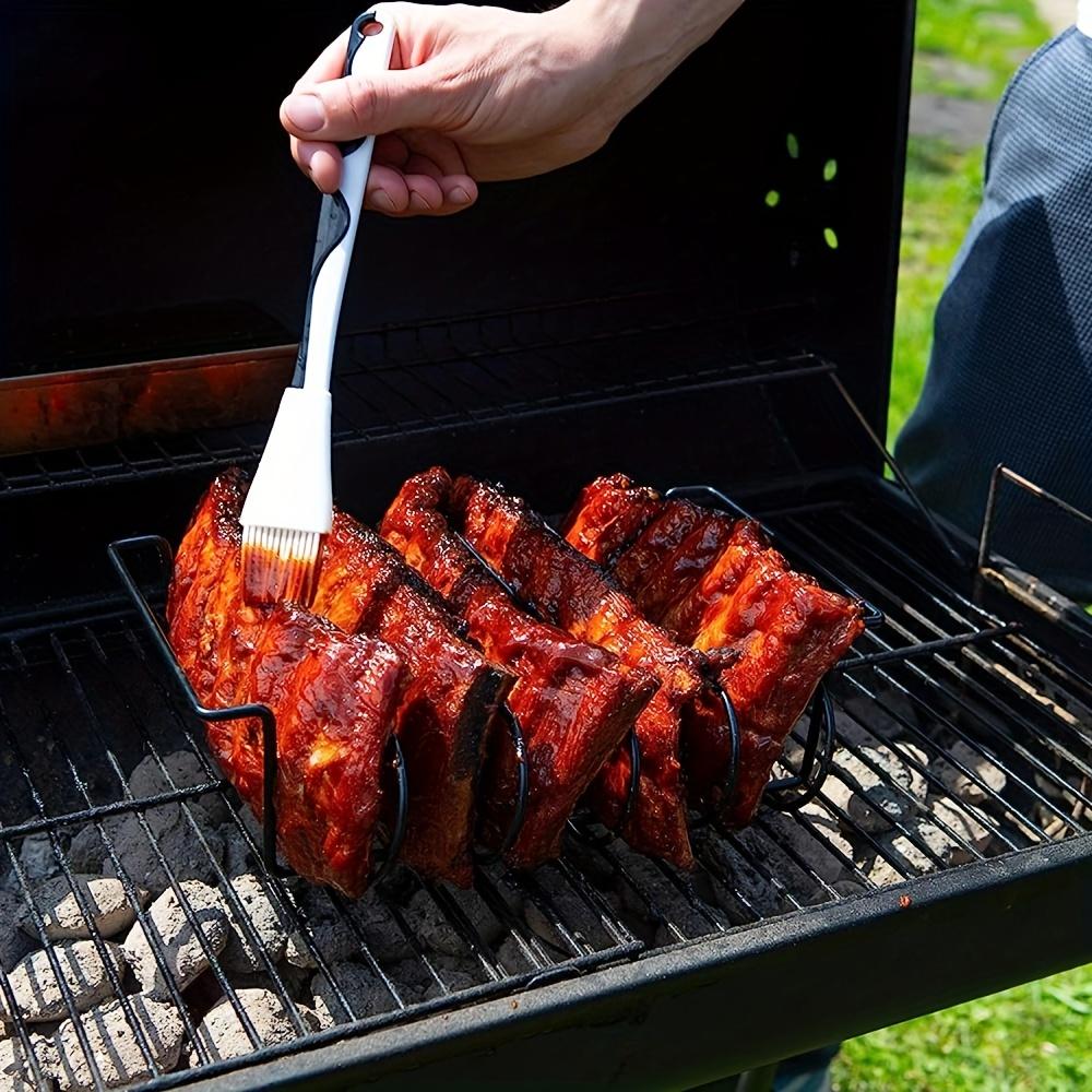 BBQ Rib Rack Non Stick Barbecue Rib Holder Steak Grill Rack Outdoor BBQ Meat Roasting Rack Grill Cooking Tool