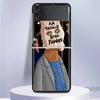 Cartoon B-BoJack Horsemans For Samsung Galaxy Z Flip 5 4 3 5G Phone Case Black Hard Cover ZFlip 5 4 3 Luxury Shockproof Bumper C