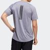 adidas Round Neck Short Sleeve Sports T-Shirt Men Tops White Purple DZ8873