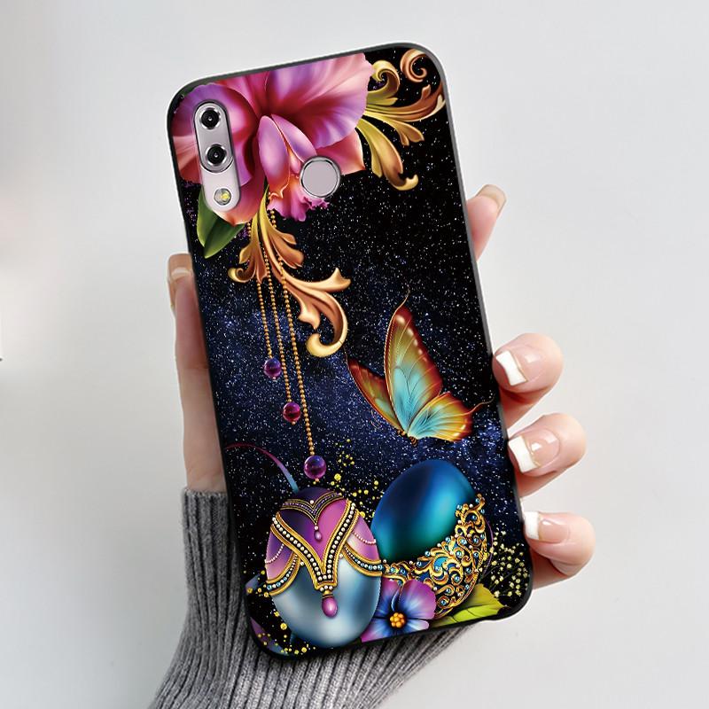 For Asus Zenfone 5 5z ZS620KL ZE620KL X00QD 6.2" 2018 Shockproof Phone Case Aesthetic Fashion Cute Cat Black Soft Silicone Cover