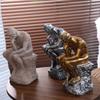 Kreativer Denker Sitzende Mann Statue Europäischer Stil Denker Puppe Spielzeug Denker Schreibtisch Handwerk Haus