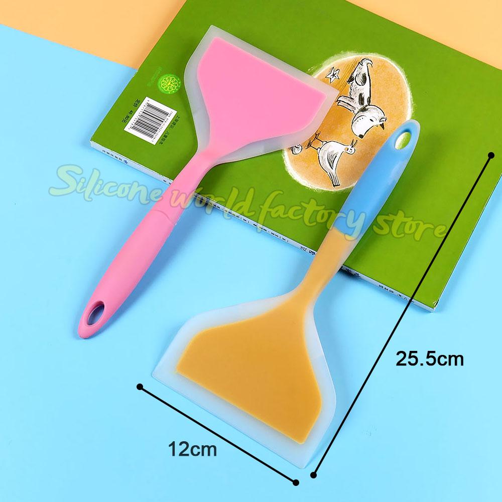 Silicone World 1PC Silicone Shovel Non Stick Pan Silica Gel Spatula Beef Meat Egg Pizza Wide Sided Kitchen Scraper Cooking Tools