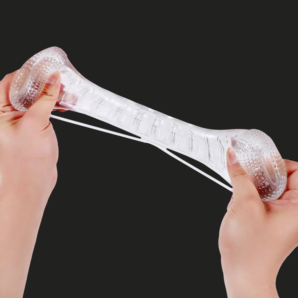 Male Masturbator Transparent Penis Trainer Sex Toys For Men Masturbatings Erotic Products Adult Toys