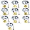 1/4/6/10 Pieces Crystal Glass Cabinet Handles 30mm Diamond Drawer Kitchen Cabinet Dresser Cupboard Wardrobe Handles
