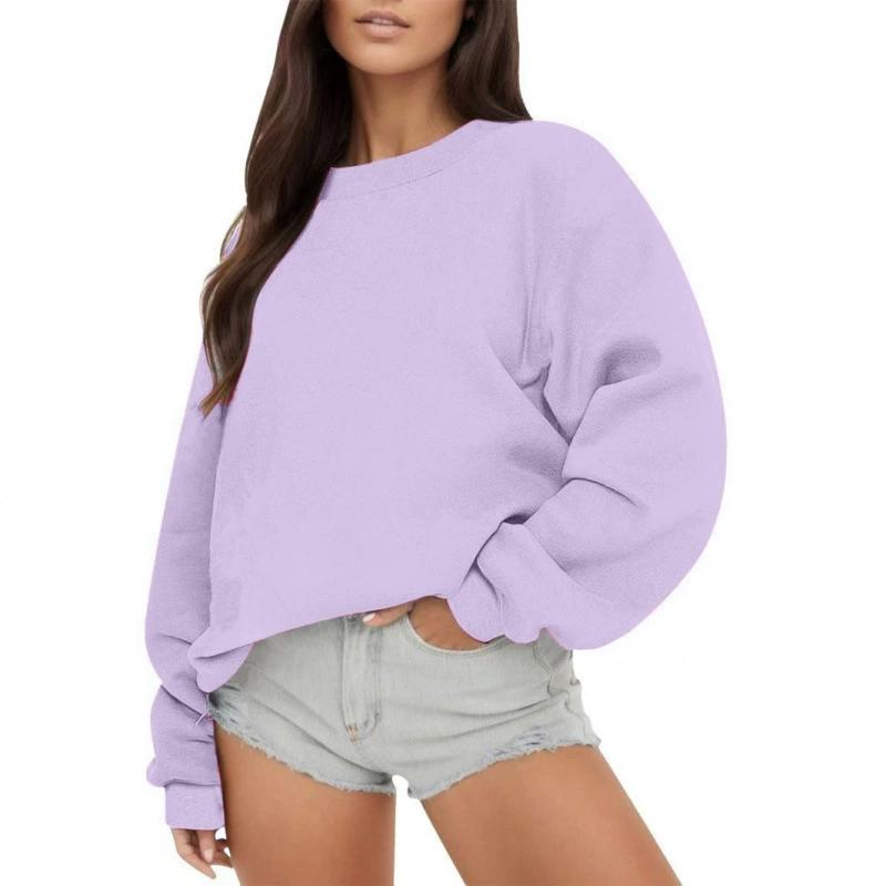 Women's Casual Fashion Round Neck Long Sleeve Sweatshirt