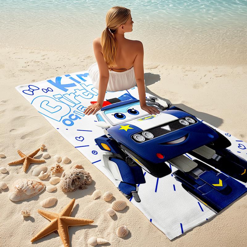 Lightning McQueen Beach Towel Outdoor Camping Beach Towel for Vacation Swim Outdoor Pool Absorbent Bath Towel