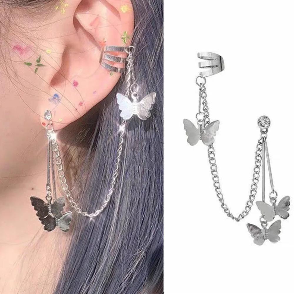 2025 New Trend Simulation Pearl Long Earrings Women's Flower Rhinestone Wedding Pendant Earrings Fashion Korean Jewelry Earrings