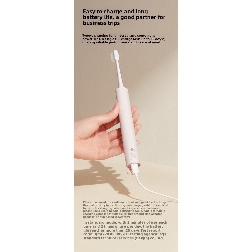 Xiaomi Mijia T200 Sonic Electric Toothbrush, IPX7 Waterproof, 30 Days Long Battery Life, USB Charging, Ultrasonic Toothbrush for Home Travel