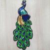 Zhen Mei Blue Peacock Sequin Embroidery Patch