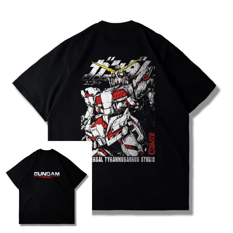 2026 Gundam Graphic T Shirts Unisexs Clothing Summer Y2k Clothes Women Short Sleeve Tee Casual Anime Streetwear Clothing Tops Ins