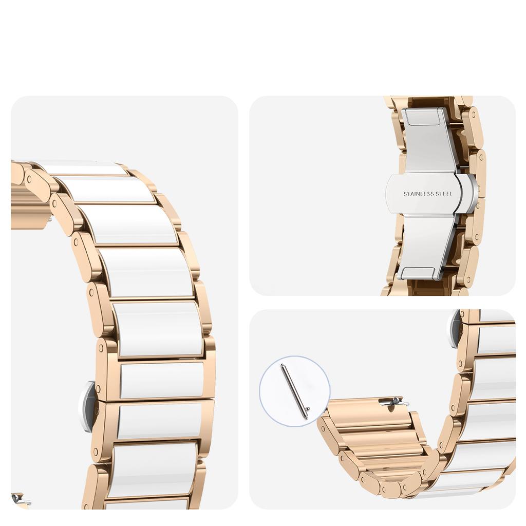 High Quality Ceramic Strap for Huawei Watch Fit 4 Pro 3 Butterfly Buckle Link Bracelet for Huawei Fit3 Fit4 Fit4Pro Metal Band