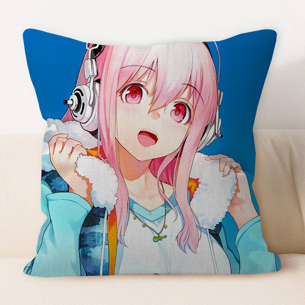 S-Super S-Sonico 45*45cm Cushion Cover Pillow Cover Decor Pillowcase Home Pillowcase For Couch Pillow