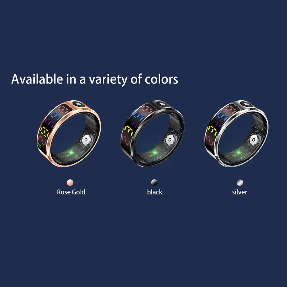 R11 Smart Ring with Display Screen and Touch Heart Rate Blood Oxygen Monitor Ring Wireless Charging Fitness & Sleep Ring