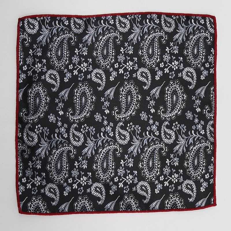 Square Scarf Suit Pocket Towel Wedding Groom Best Man Red Embroidery Business Square Scarf Pocket Towel