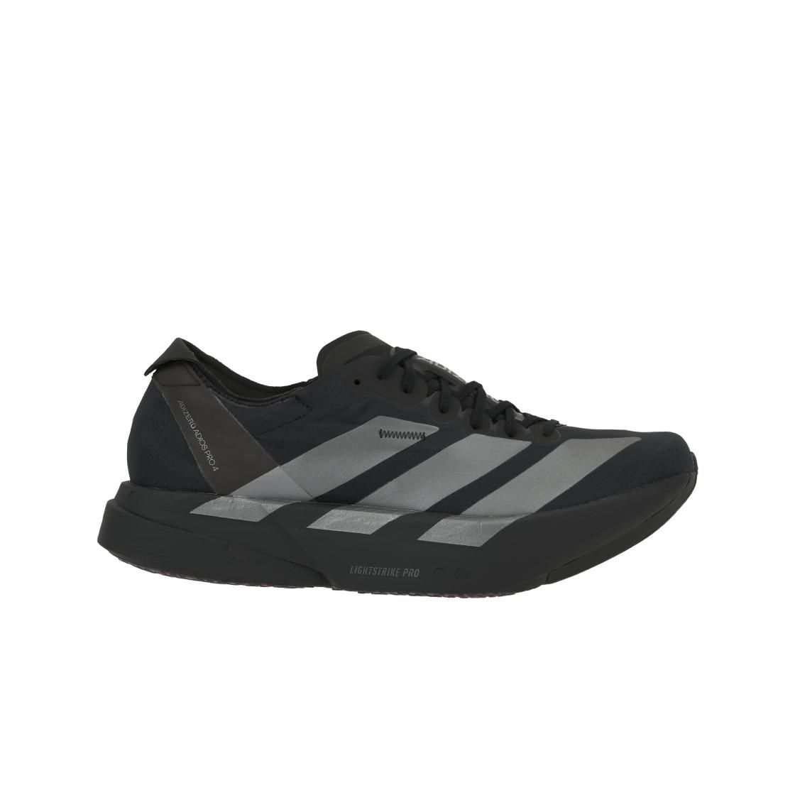 Adidas Adizero Adios Pro 4 Black Metallic Sneakers Core-Black Iron-Metallic Carbon Jr4887 Cm Men's