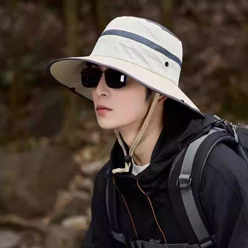 Fisherman'S Hat Fashionable And Versatile Sunscreen Mountaineering Hat Adjustable Breathable Waterproof Outdoor Camping Hat