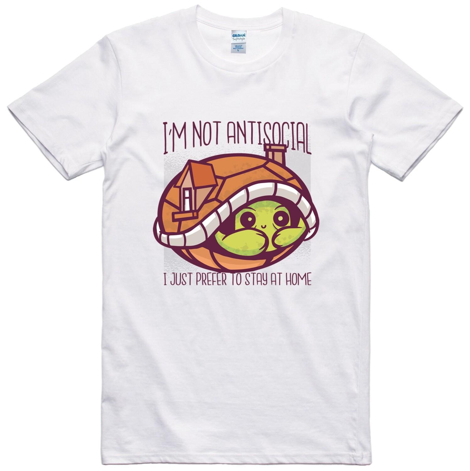 

Funny Mens T Shirt Gift Turtle AntI Social Regular Fit 100% Cotton Tee 5XL різнокольоровий