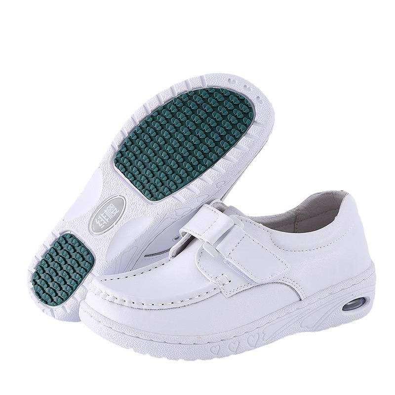 

Breathable Cowhide Nurse Shoes: Soft Sole, No Foot Odor, Anti-slip, Comfortable Air Cushion, Shock Absorption, Spring/Summer Style. 36