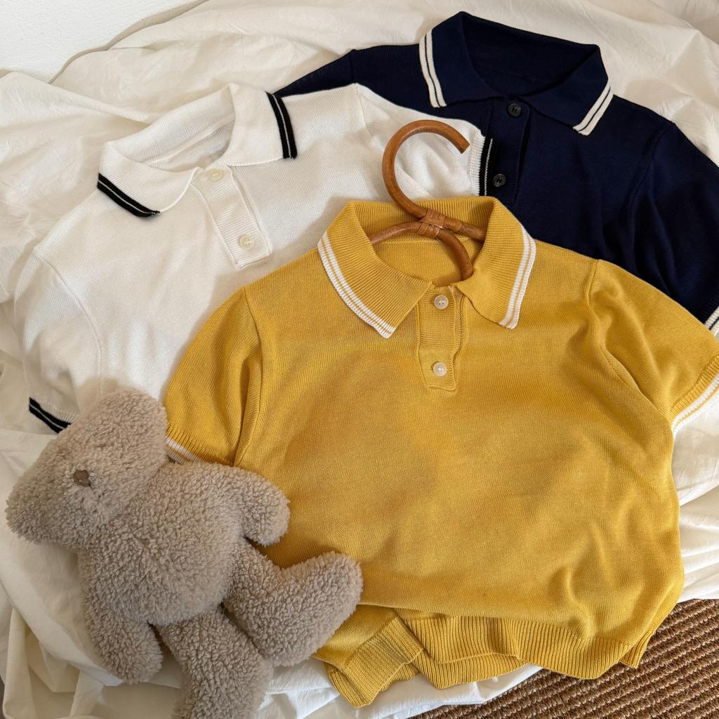 Kids Short Sleeve Polo Shirt Breathable Lightweight Summer Top for Boys and Girls