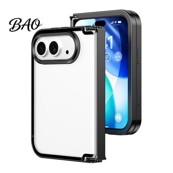 Minimalist Phone Accessory for 2026 Aluminum Frame Case IPhoneDuo 2026, Slim Metal Bumper Protective Cover with Precise Cutouts, Anti-Fingerprint