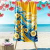Floral Ocean Wave Pattern Beach Towel Beach Towel Quick-drying for Travel Outdoor Sports Jogging Beach and Swimming