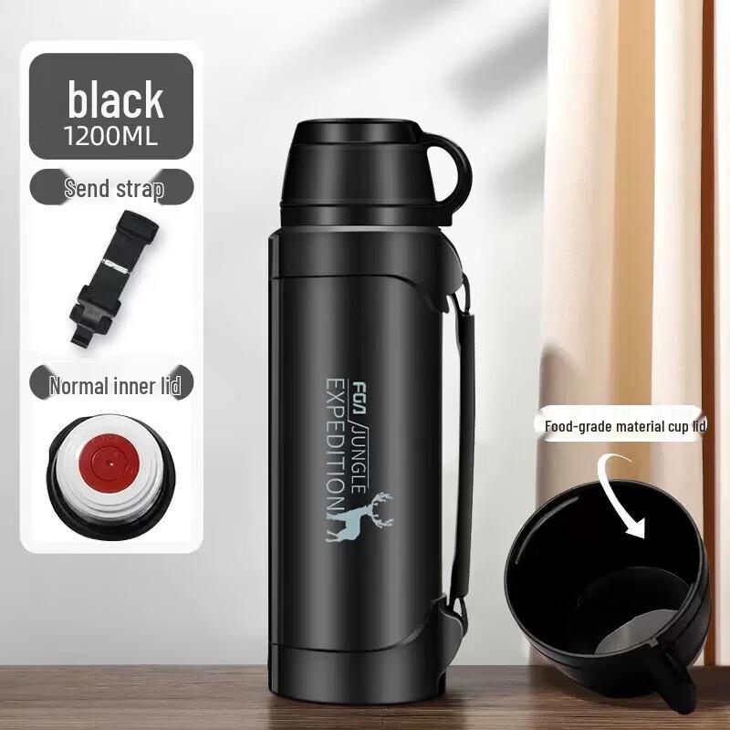 FUGUANG FZ186062 Large Capacity Outdoor Travel Insulated Water Bottle 1200ml