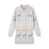 TonLion Sweet Deer Jacquard Knit Two-Piece Set