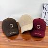 Autumn and winter new lamb wool thickened thermal baseball cap children's casual letters fashion versatile cap men
