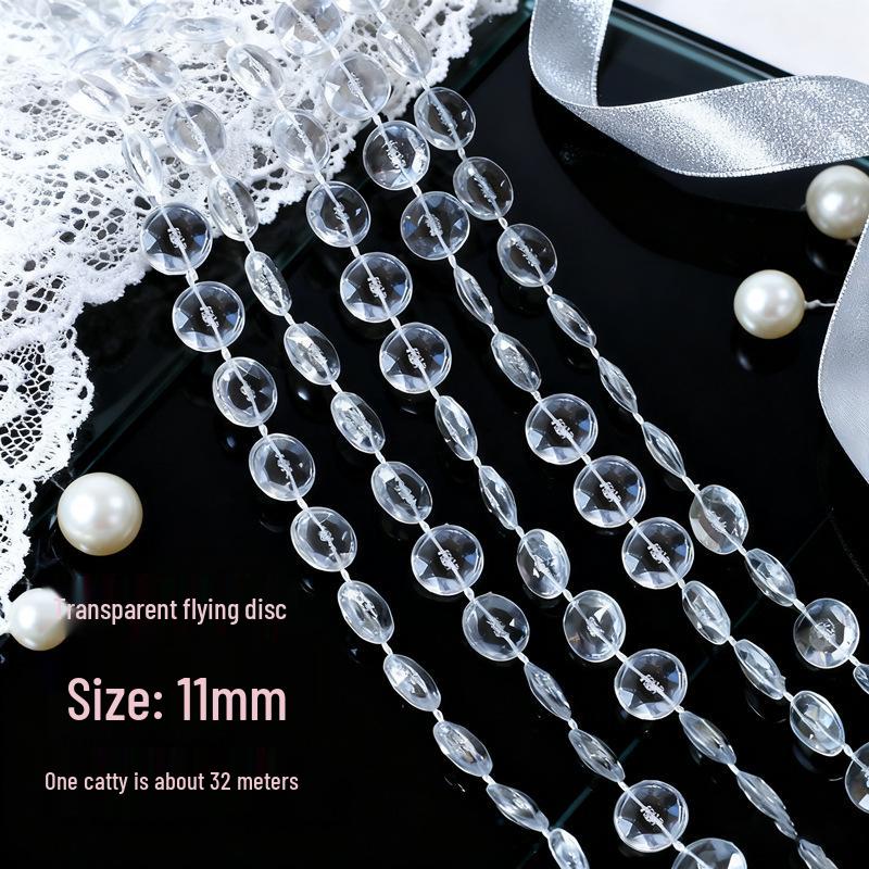 10mm UFO Acrylperlen für Hochzeitsgirlande, Gangläufer oder Kronleuchterdeko