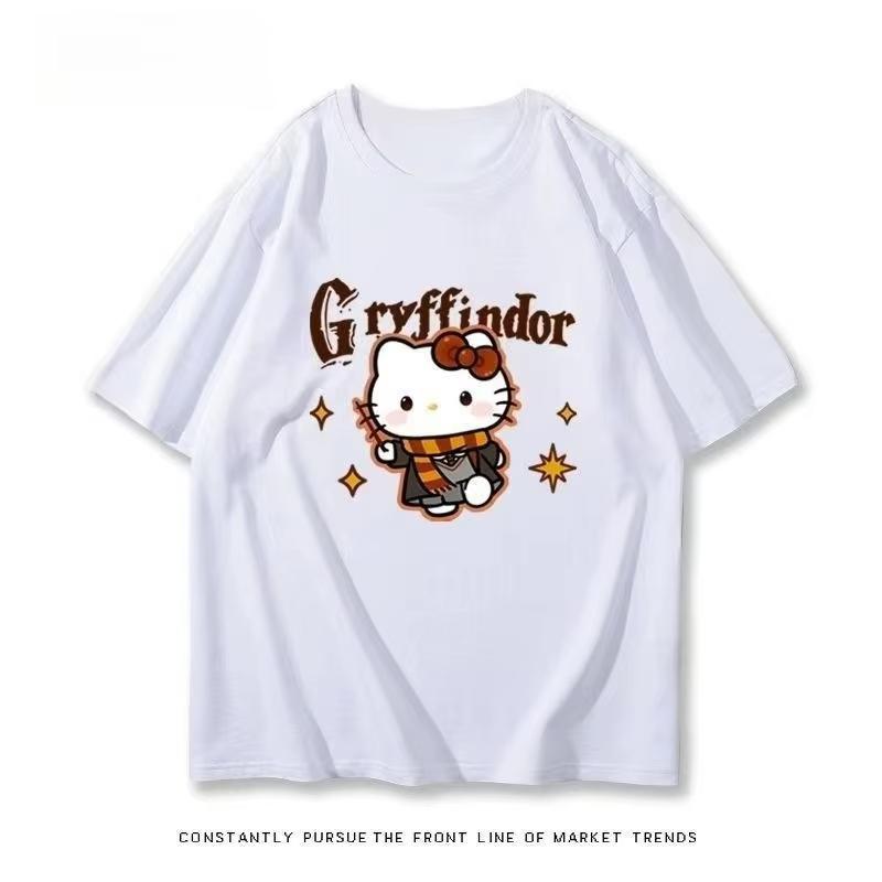 

Sanrios 2026 Summer New Collection Pompompurin Cartoon Print Pure Cotton LooseFitting Breathable Womens ShortSleeved TShirt S