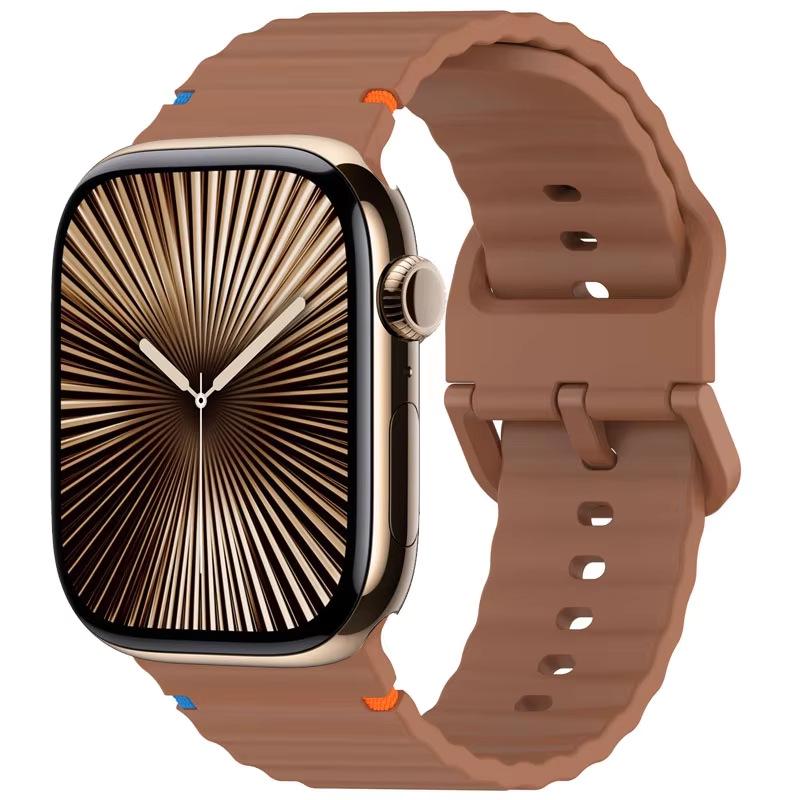 Renkli Noktalı Apple iWatch 11 Ultra Dalga Silikon Kayış