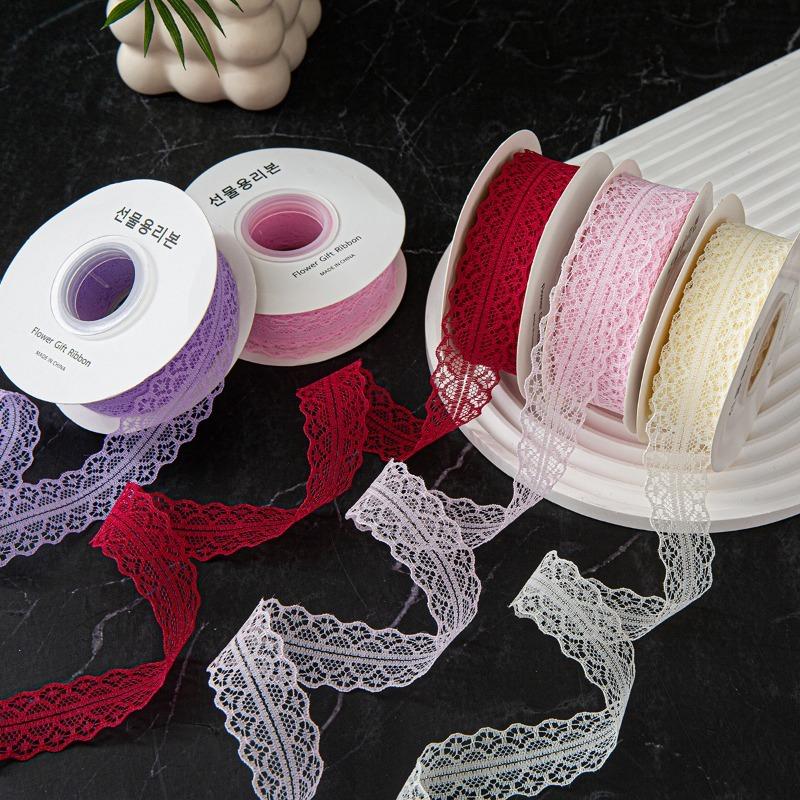3cm50 Size Hollow Lace Ribbon Flower Bouquet Packaging Material Cake Ribbon Satin Diy Bow Ribbon