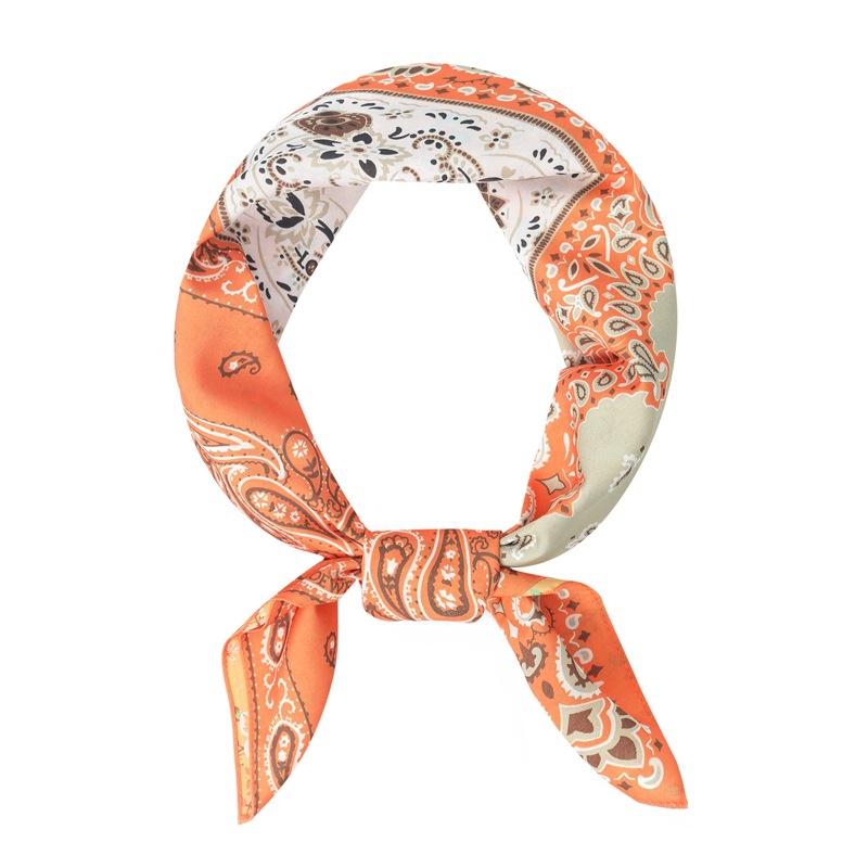 Zhonggao Youpin 2025 new spring, summer and autumn thin headscarf double-sided printed silk scarf square scarf