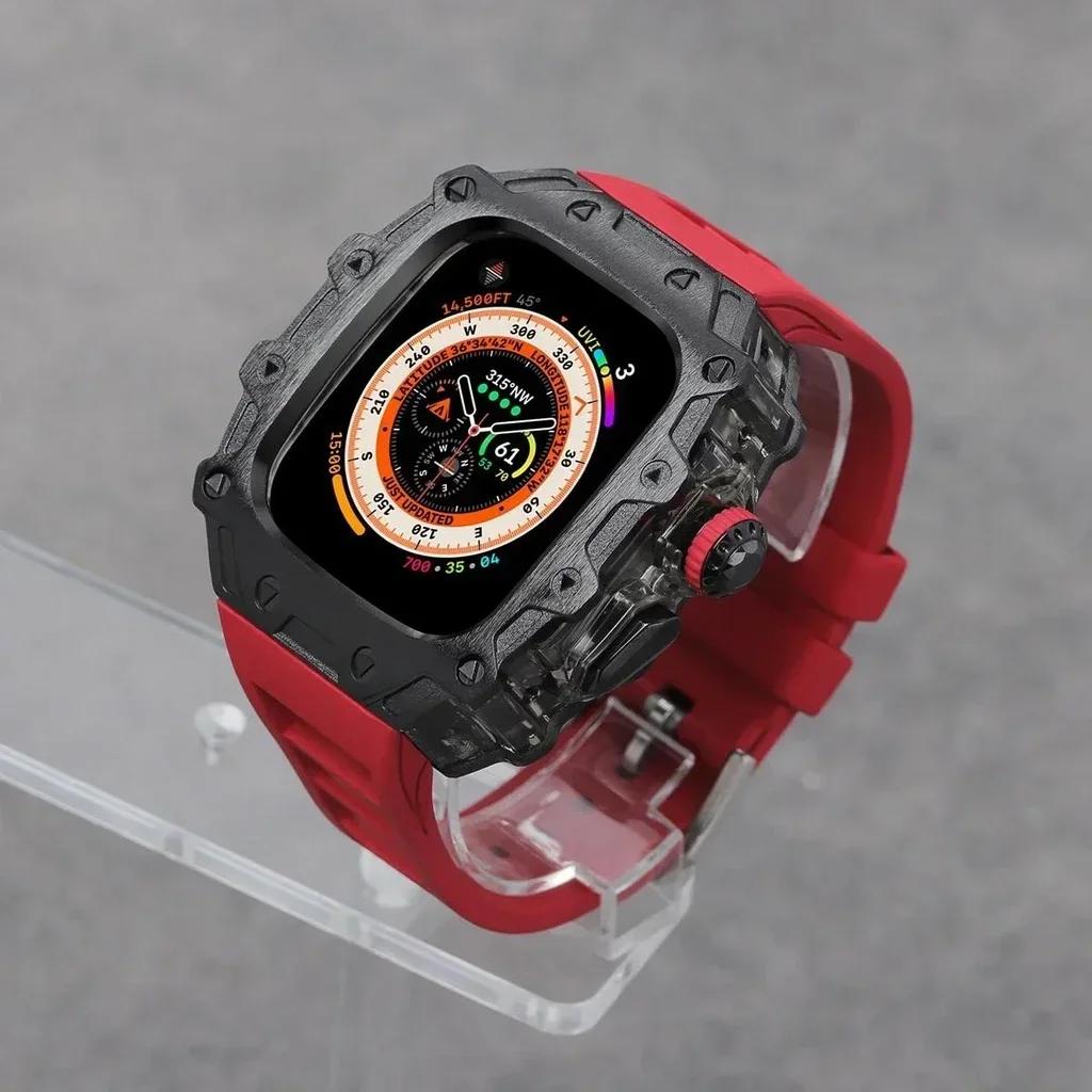 

Modification Kit Case+Strap for Apple Watch Ultra 3 2 49mm Luxury Crystal Button Stainless SteelCase for iWatch Series Ultra 49M For Ultra 3 49mm