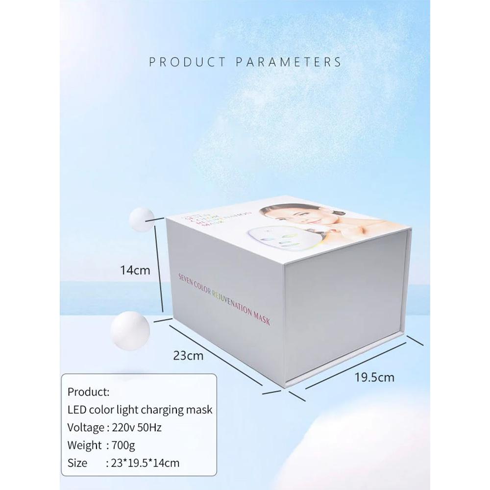 7-Color LED Facial Mask USB Rechargeable Portable Skin Care Beauty Device