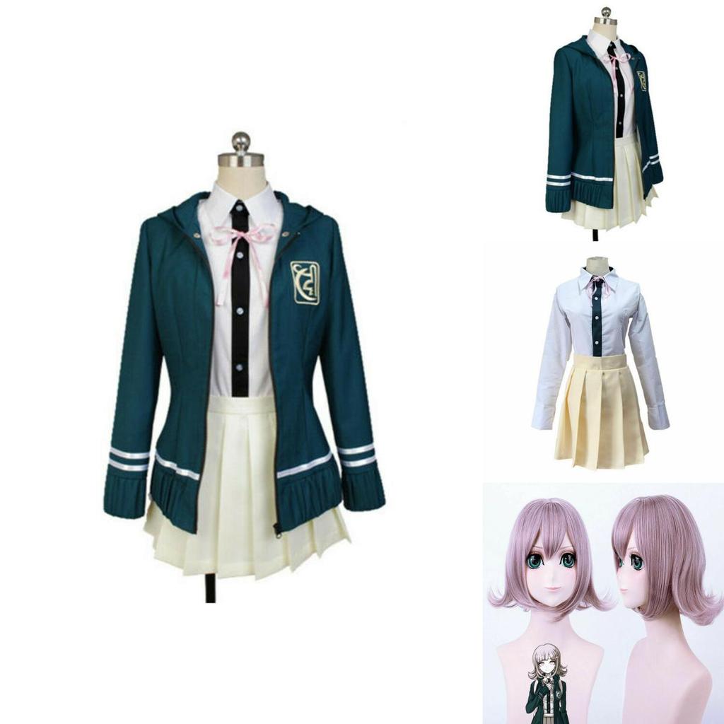 Danganronpa Chiaki Nanami Halloween Costume Set With Stylish Jacket Shirt And Skirt