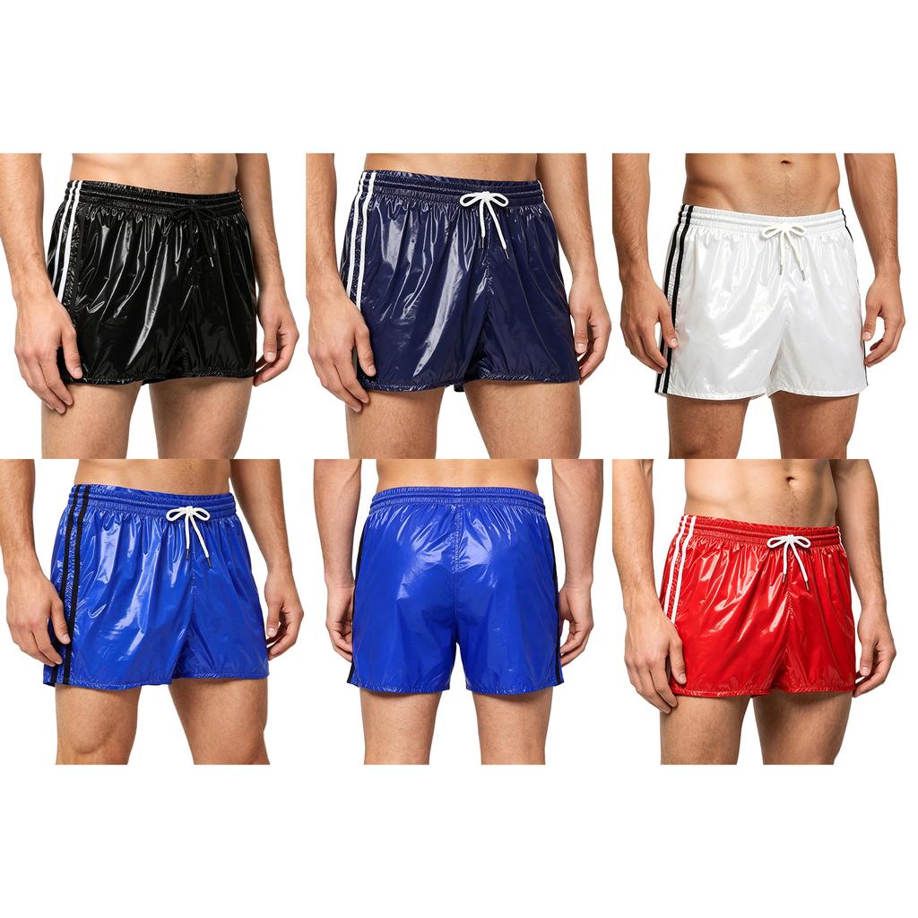 Herren Wasserdichte Badehose Trainingsshorts Kordelzug Elastischer Bund Eingearbeiteter Slip Boxershorts