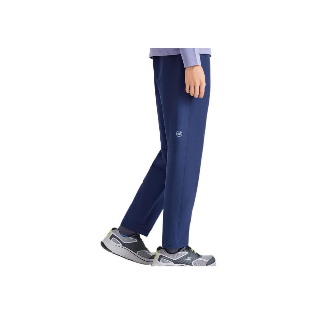 Skechers Comfortable Solid Color Straight Leg Outdoor Casual Pants Men Bottoms Blue P424M078-00DU