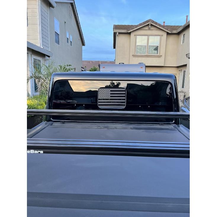 for Toyota Tacoma 2024-2025 Rear Middle Window n Flag Decal, Back Center Sliding Window Glass  Flag Vinyl Sticker, for Tacoma Exterior Accessories